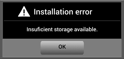 capcut insufficient storage space