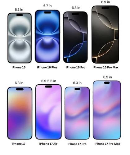 아이폰 16 vs 아이폰 17 색상