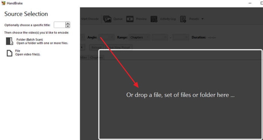 click files add compression artifacts handbrake
