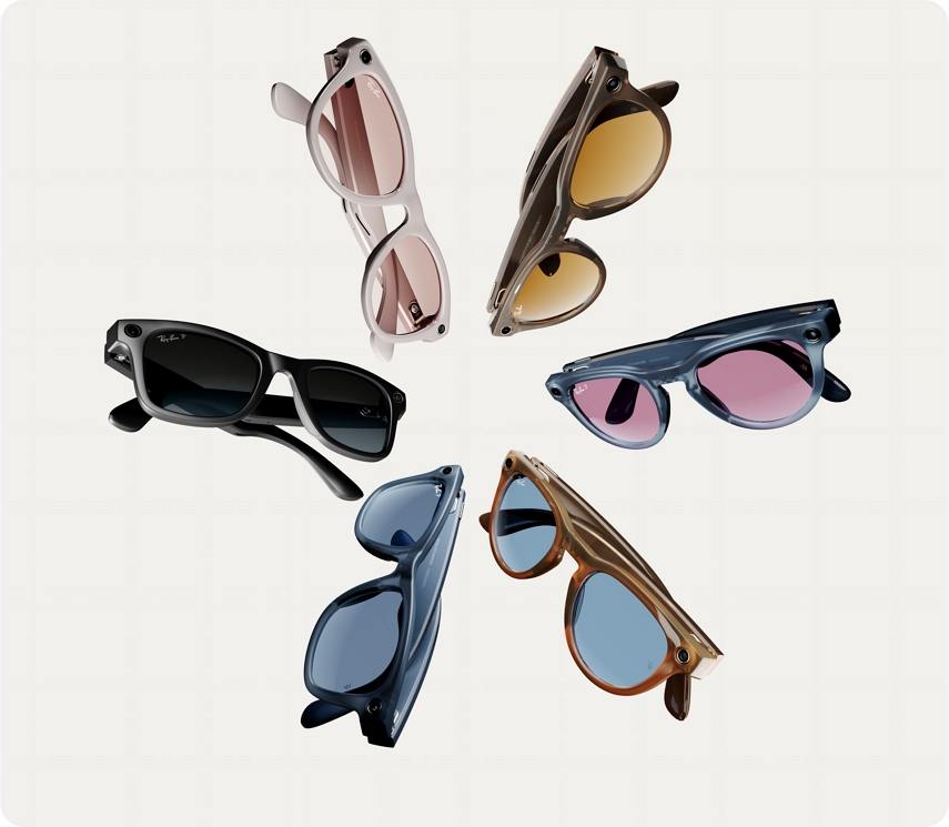 design dos óculos de ia meta ray ban