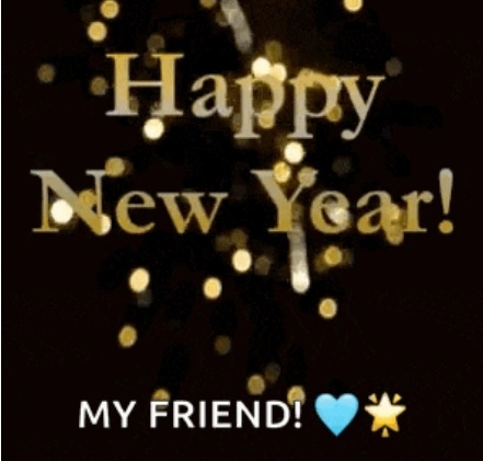 미니멀 금색 콘페티 새해 복 많이 받으세요 gif