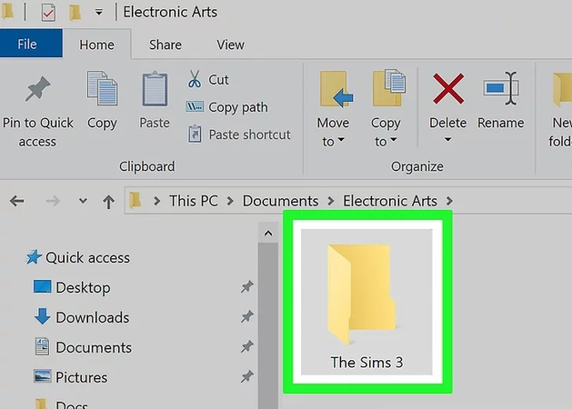 <심즈 3> 폴더 열기