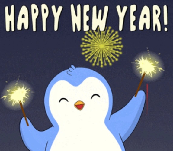 펭귄 새해 복 많이 받으세요 gif