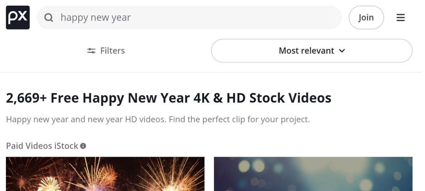 Happy New Year 2025 GIF with quotes from Pixabay downloadable