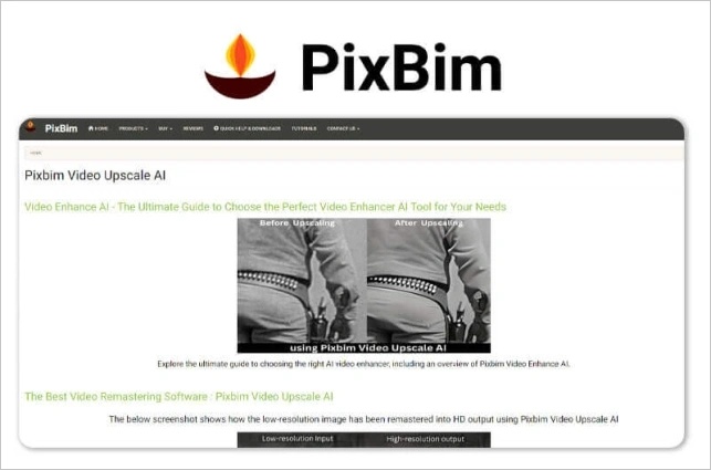 pixbim video upscale ai overview