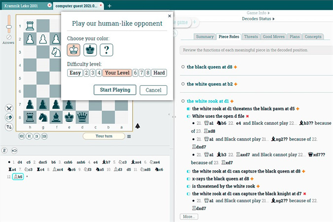 Chess  Play chess online, against the computer or online players. Great  free chess site!