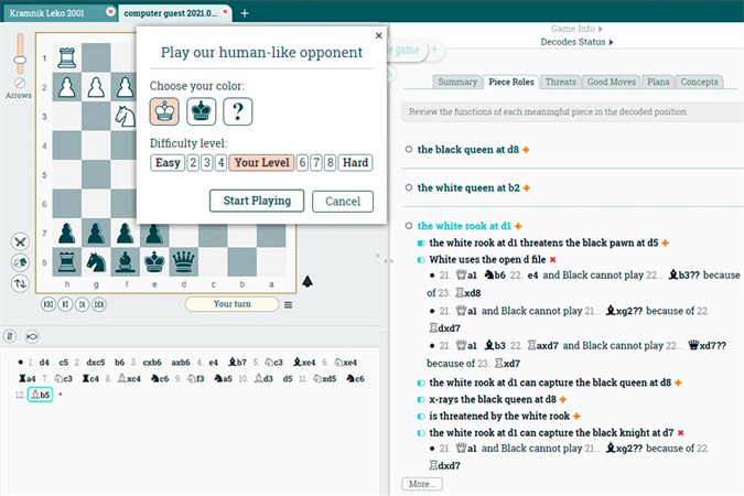 Play Chess against Computer –