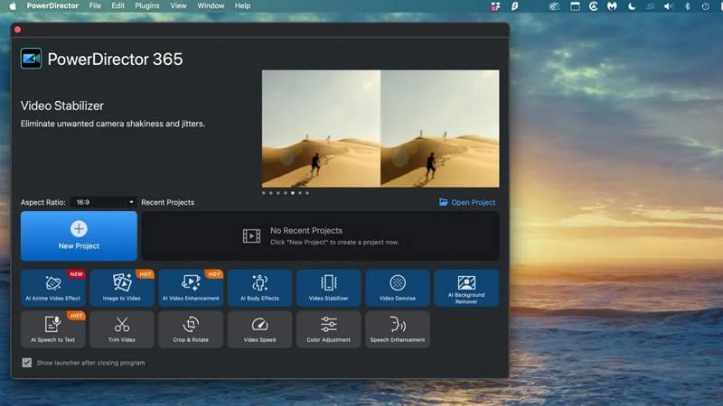 powerdirector interface