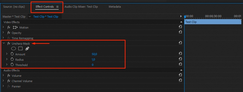 premiere unblur a video