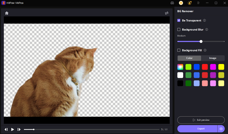 remove cat video background