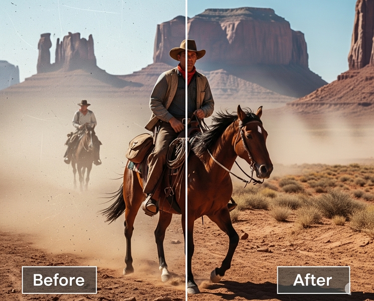 AI improve old movie quality