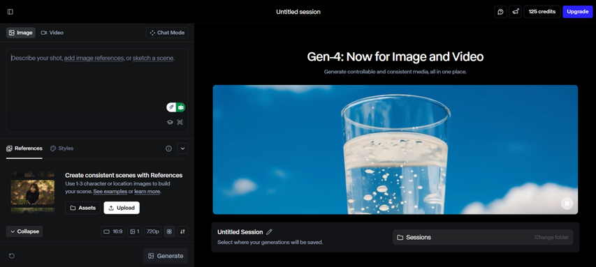 homepage screenshot of runway ml ai