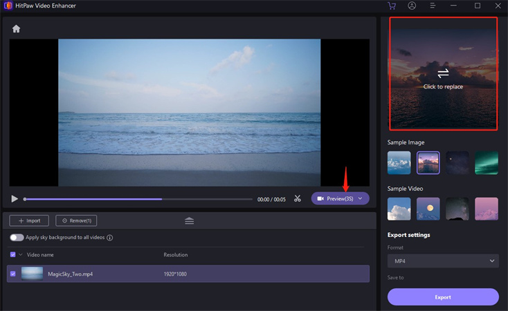 himmel hintergrund austauschen