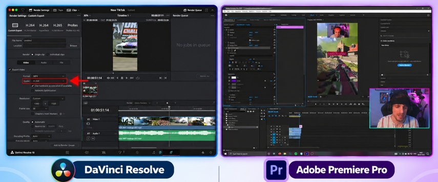 Vertical video editing test for TikTok and YouTube Shorts