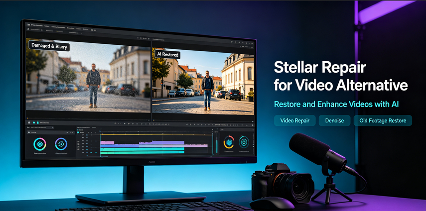 Stellar Repair for Video alternative for AI video restoration