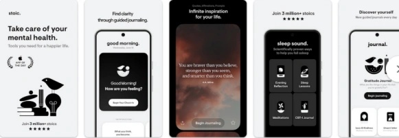 stoic journal & mental health app