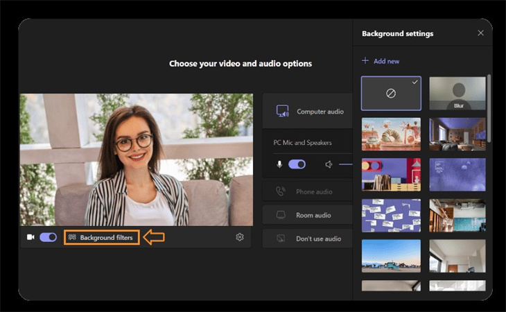 Hintergrundbilder für Teams