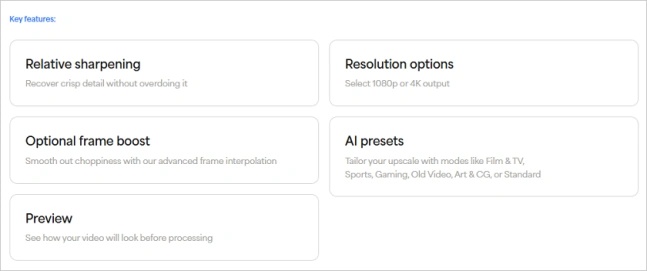 topaz video upscaler features