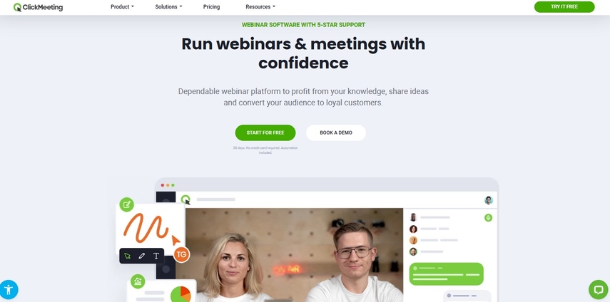 paid webinar platform clickmeeting
