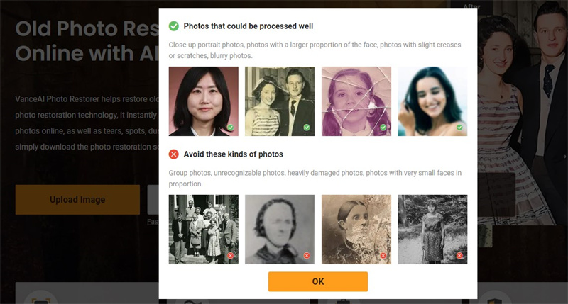 Como usar o VanceAI Photo Restorer