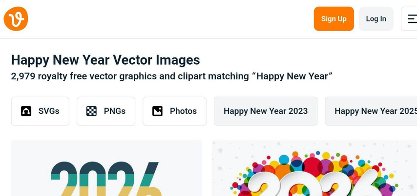 New Year 2025 GIF download with quotes from Vecteezy