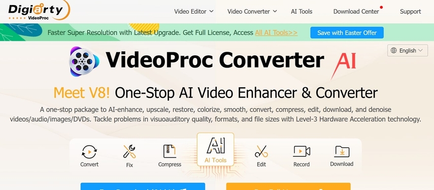 get 4k videos videoproc ai