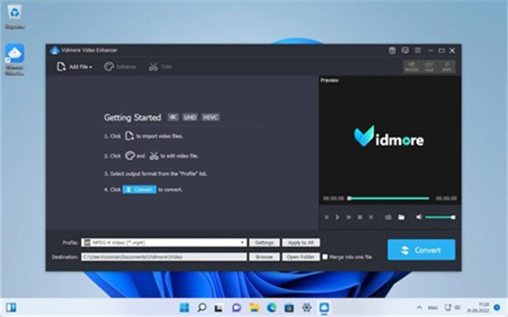 Vidmoreに動画を追加