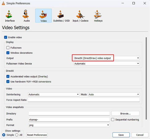 vlc reparar mp4 alterando a saída