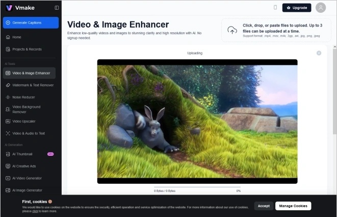 vmake ai video enhancer enhance video