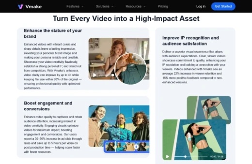 vmake ai video enhancer features