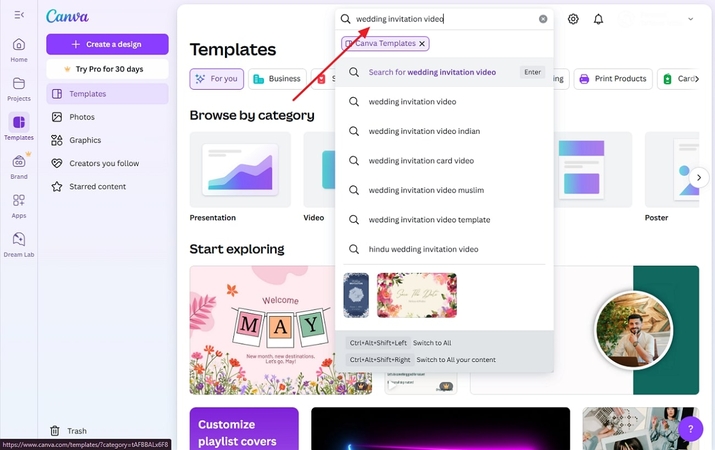 canva interface image