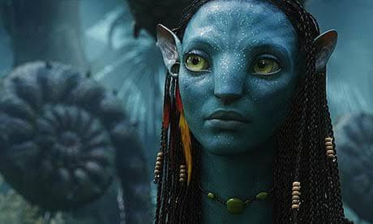 A Na'vi character from Avatar (2009) with blue skin