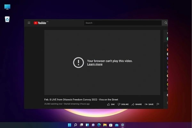video is not playing on youtube