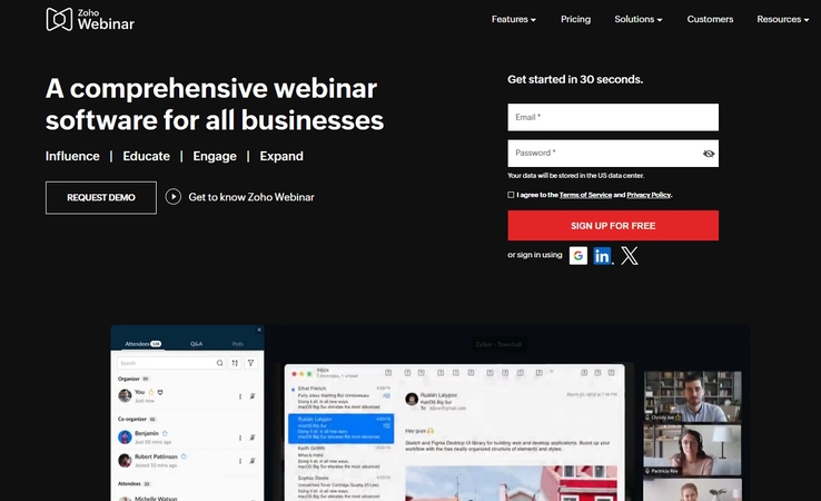 best webinar programs zoho