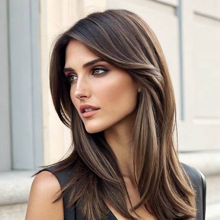 輕鬆時尚的長狼尾頭