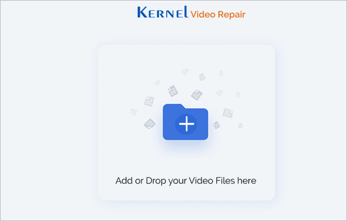 Kernel Video Repair Tool – Benutzeroberfläche zur Reparatur beschädigter Videodateien von externen Speichermedien
