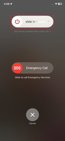 reiniciar seu iPhone para nova gravação