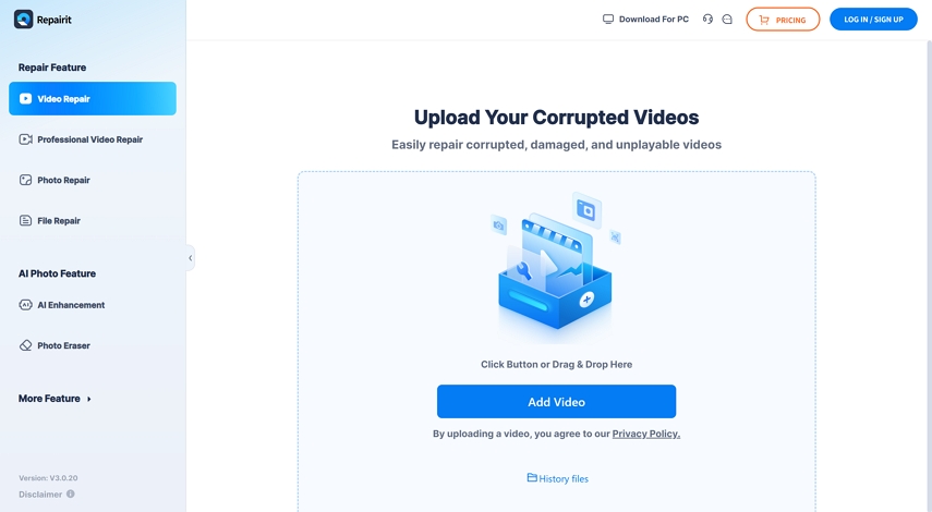 remove Flicker from video online
