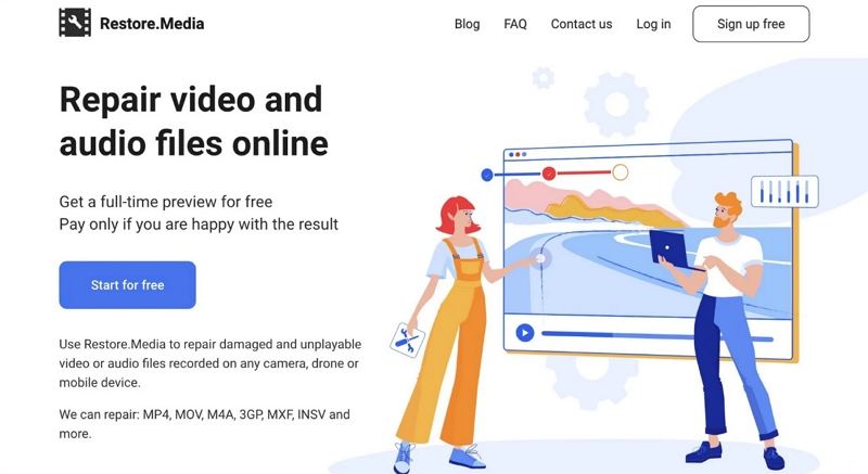 restore media online video repair