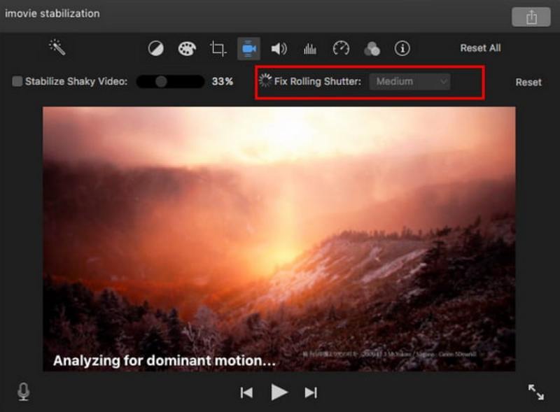 imovie fix rolling shutter