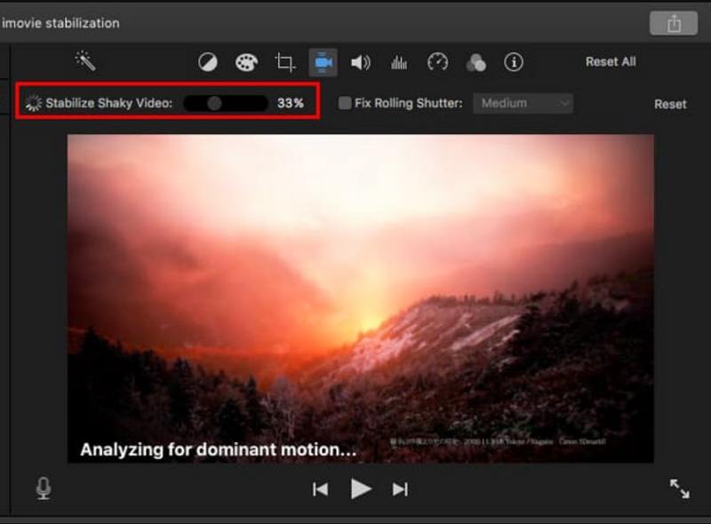 imovie video stabilization