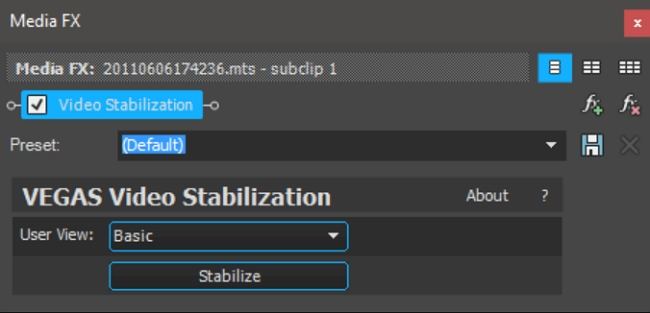 sony vegas video stabilization basic