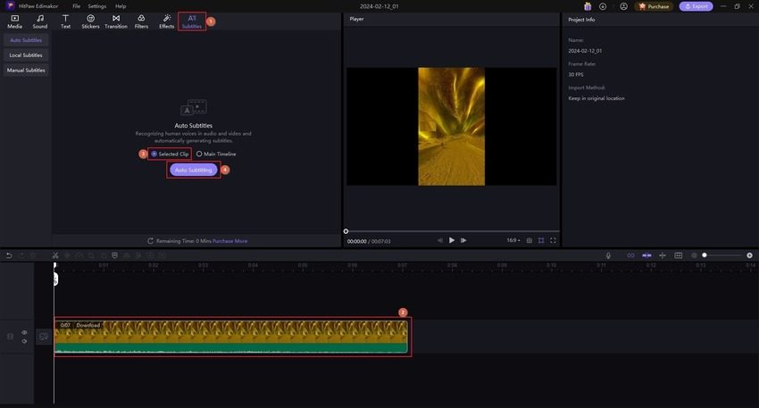 HitPaw Edimakor how to add subtitles in instagram reels