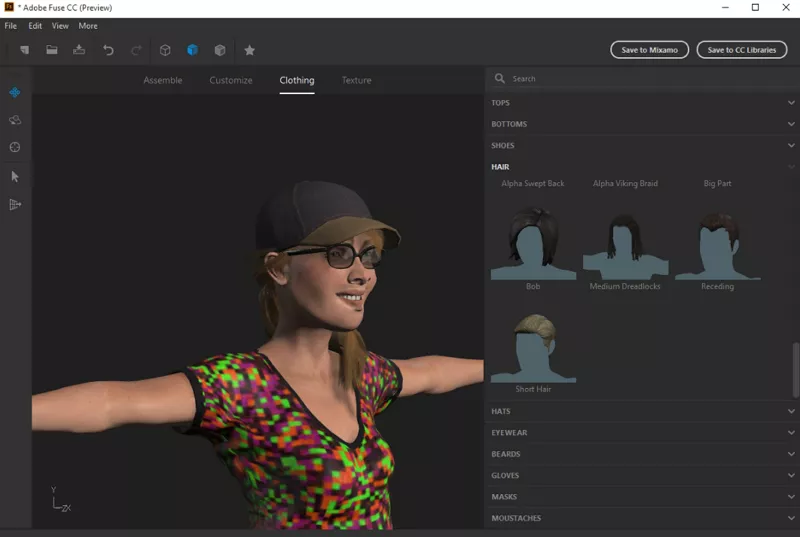 Adobe Fuse CC logiciel creation personnage