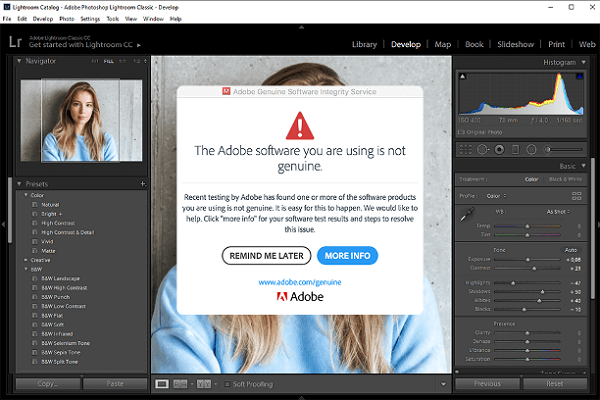 how to remove adobe genuine software verification failure for mac