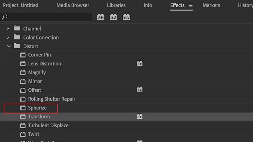 adobe premiere spherize