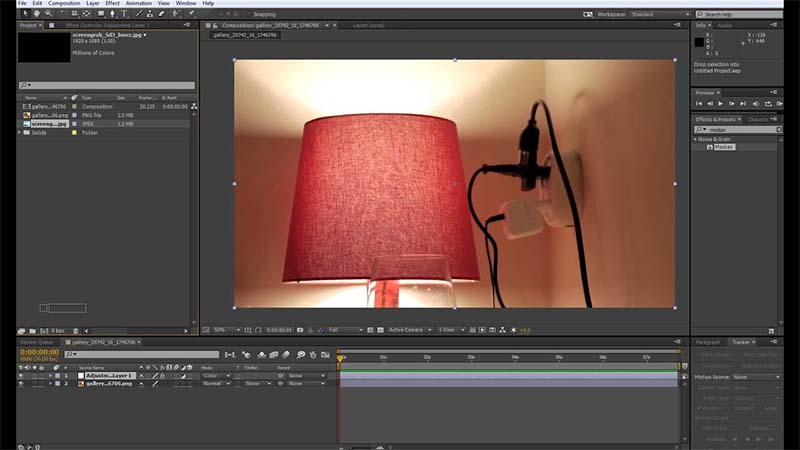 After effect enlever miroir