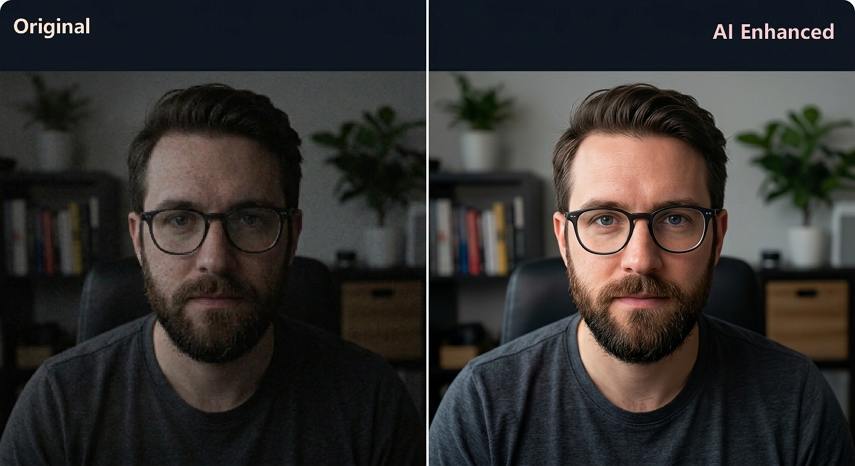 enhance video interview with AI
