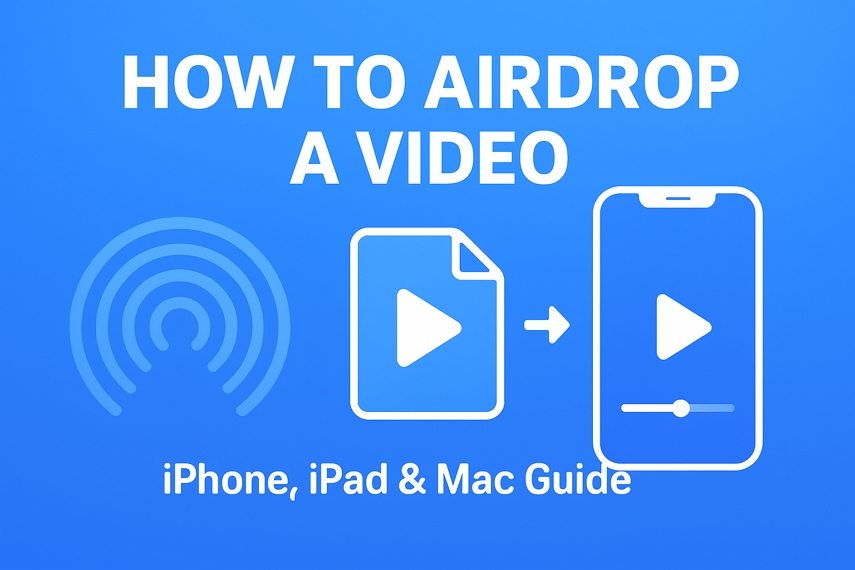 guia de envio de vídeos via airdrop