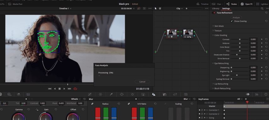 track the face in davinci resolve